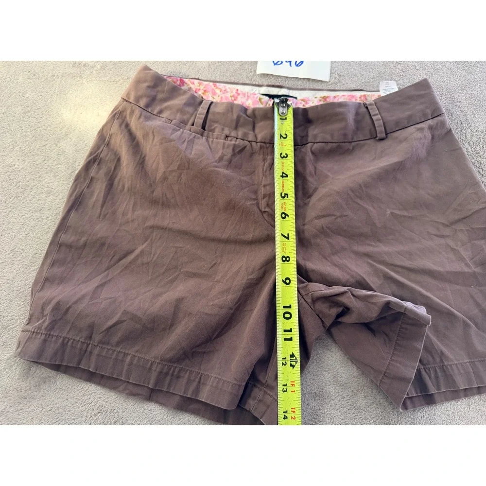 Talbots Chino Shorts Womens Size 6 Brown Cotton Stretch Casual Z646